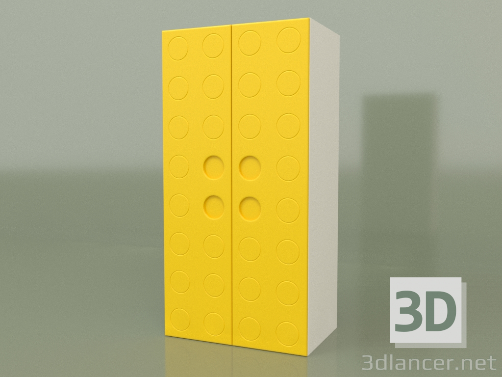 3d model Armario doble (amarillo) - vista previa