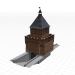 3d Pyatnitskih gate tower model buy - render