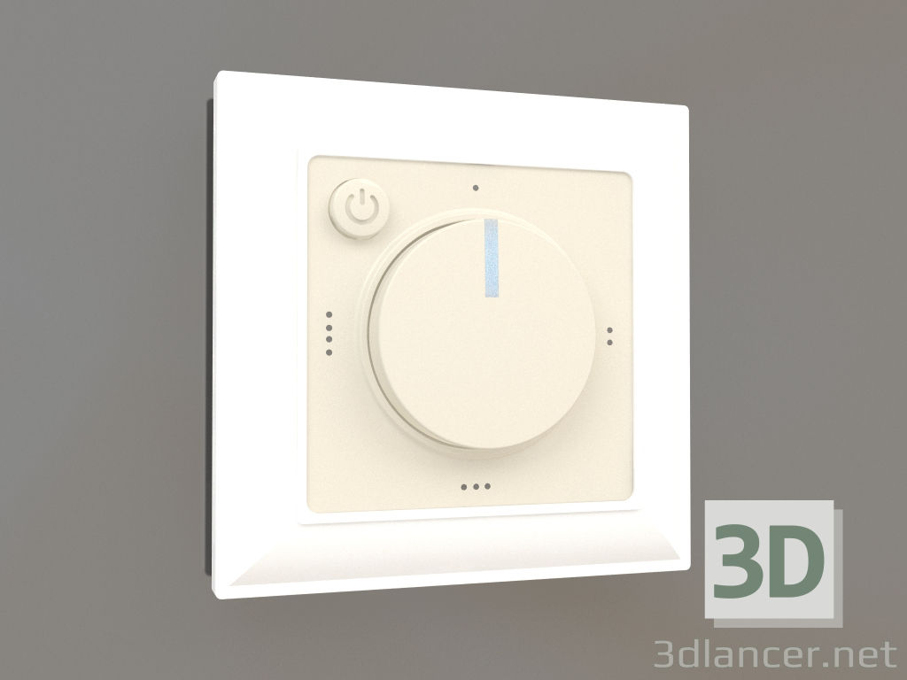 3D Modell Elektromechanischer Thermostat für Fußbodenheizung (Elfenbein) - Vorschau