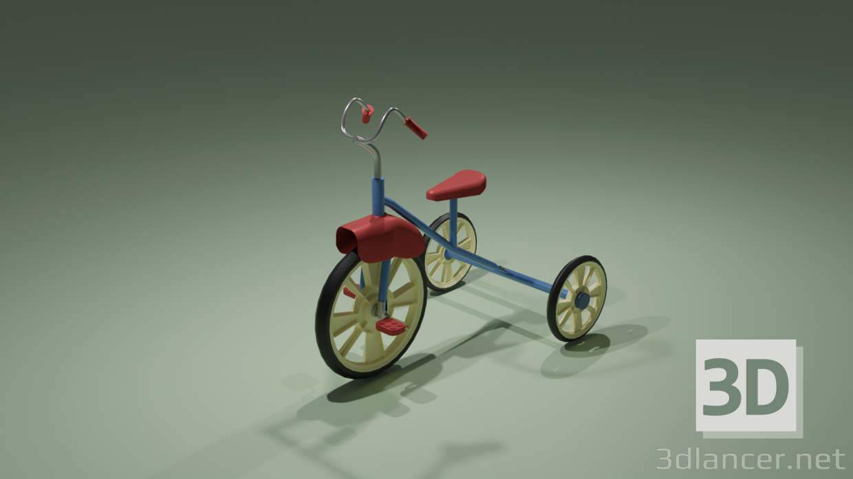 3d model bicicleta para niños - vista previa