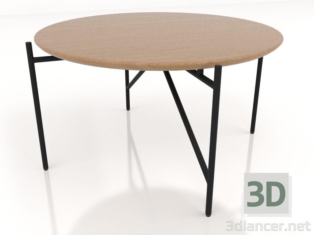 3D Modell Ein niedriger Tisch d70 mit einer Tischplatte aus Holz - Vorschau