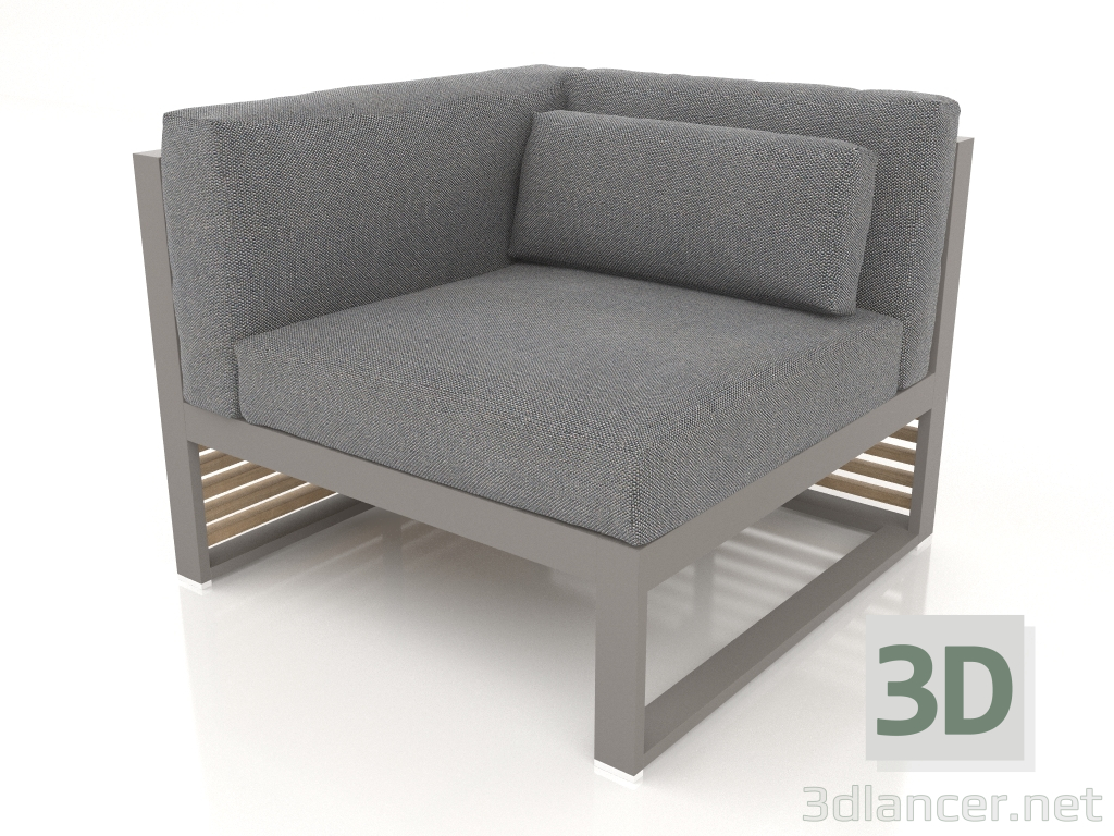 modello 3D Divano modulare, sezione 6 sinistra (grigio quarzo) - anteprima