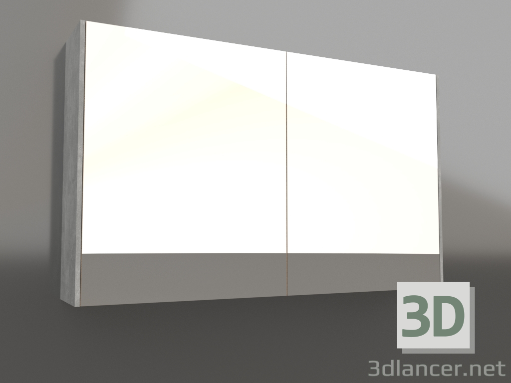 3D modeli Ayna dolabı 100 cm (MOB0410+MOB0717BS) - önizleme