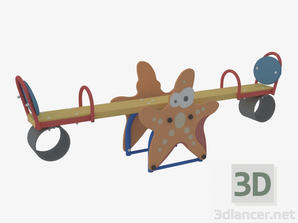 modèle 3D Fauteuil à bascule contrepoids d'une aire de jeux pour enfants Starfish (6216) - preview