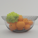 3d Glass vase "Heart" with fruits model buy - render