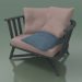 3d model Sillón semicircular (07, gris) - vista previa