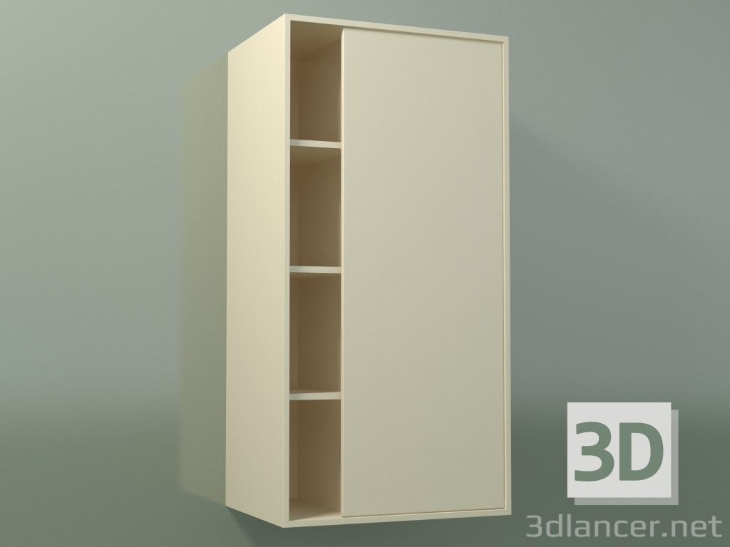 Modelo 3d Armário de parede com 1 porta direita (8CUCСDD01, Bone C39, L 48, P 36, H 96 cm) - preview