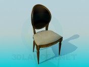 Silla con cabecera tapizada