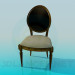 3d model Chair with upholstered headboard - preview