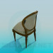 3d model Chair with upholstered headboard - preview