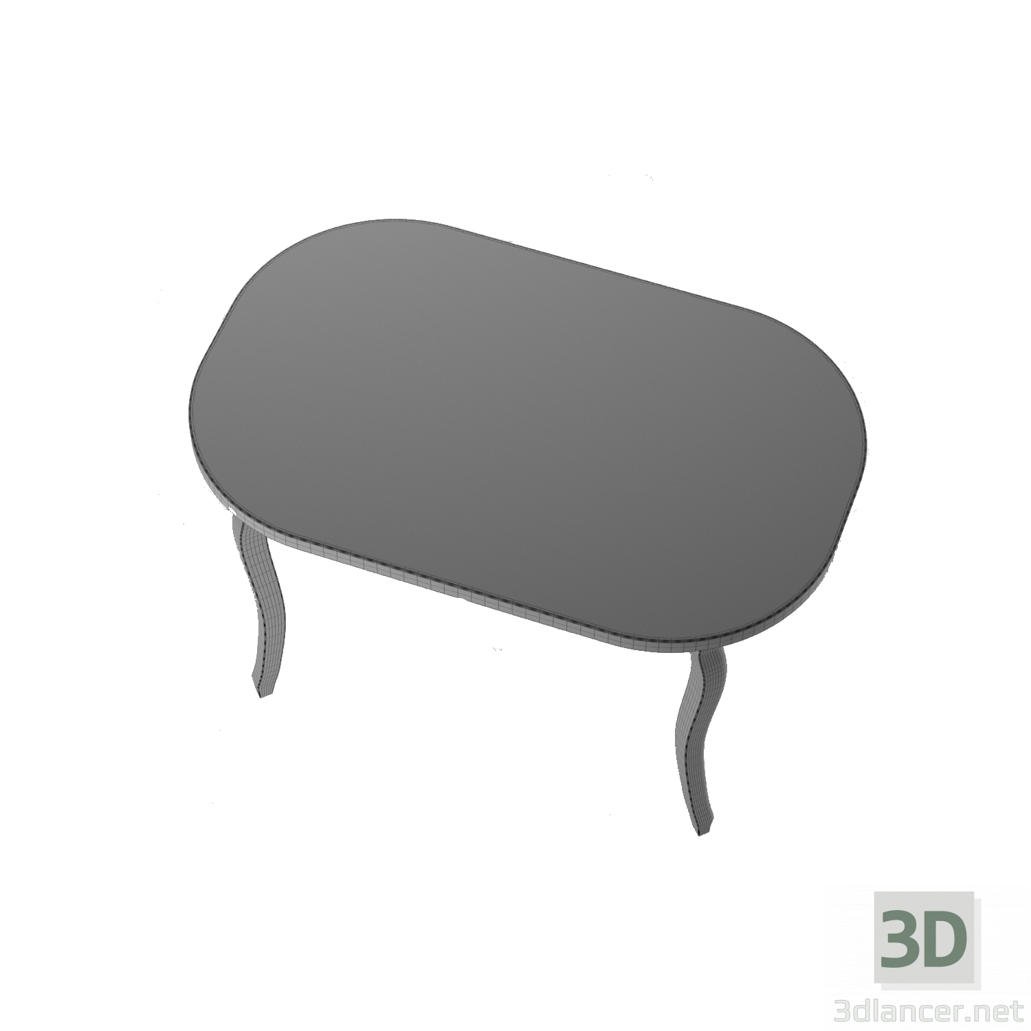 3d model Dining table in classic style - preview