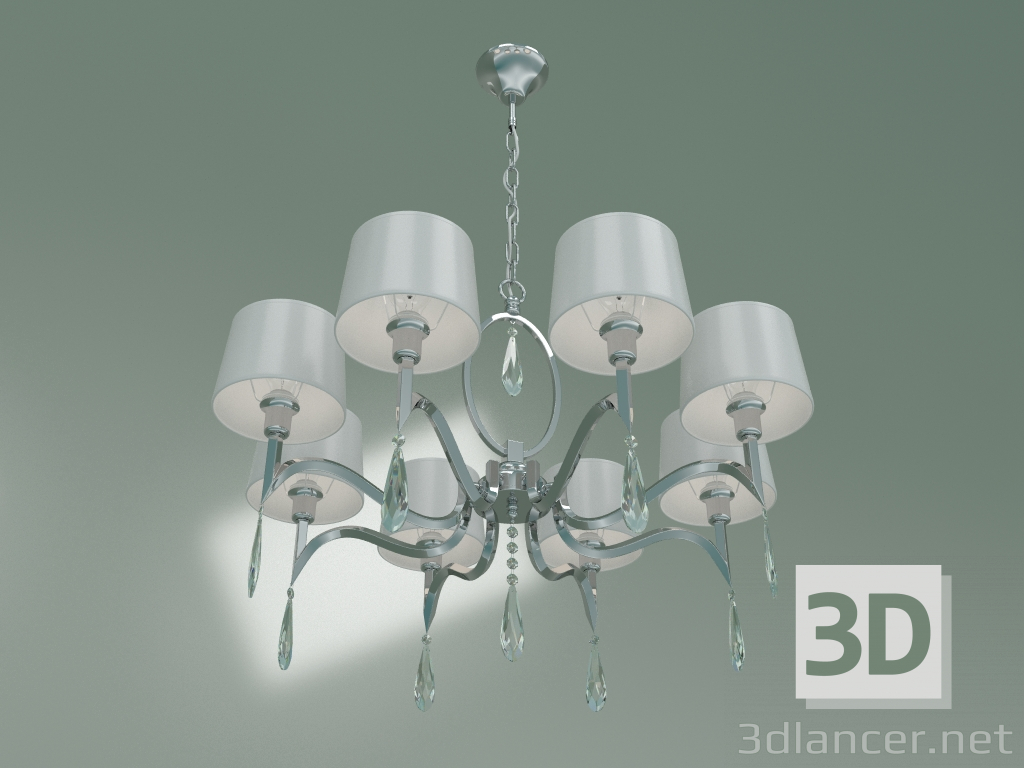 3D Modell Pendelleuchte Madera 10093-8 (Chrom-klarer Kristall Strotskis) - Vorschau