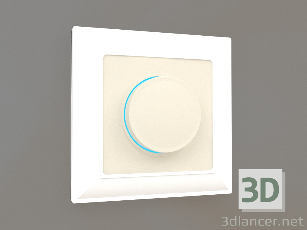 3D modeli Işıklı dimmer (fildişi) - önizleme