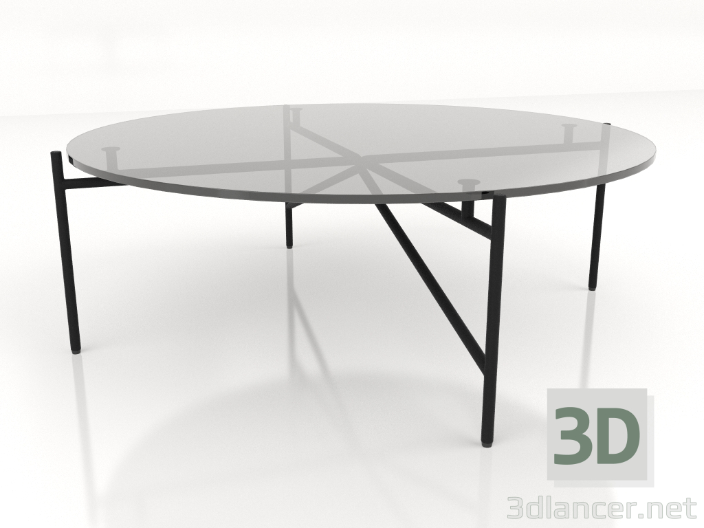 3d model A low table d90 with a glass top - preview