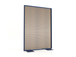 Parete divisoria in legno artificiale e alluminio 120x170 (Teak, Blu notte)