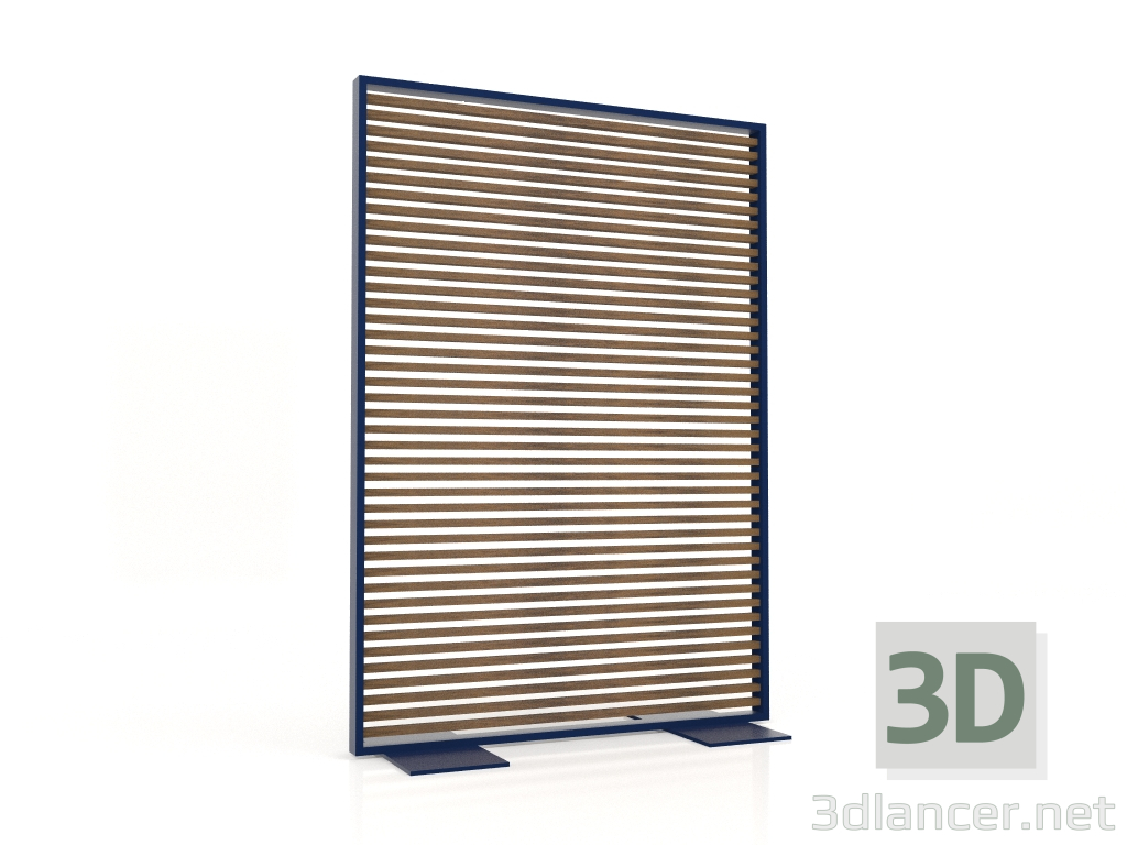 3d модель Перегородка зі штучного дерева та алюмінію 120х170 (Teak, Night blue) – превью