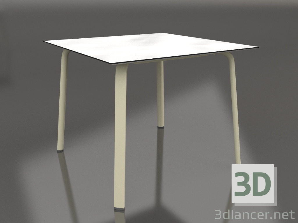 3d model Mesa de comedor 90 (Oro) - vista previa