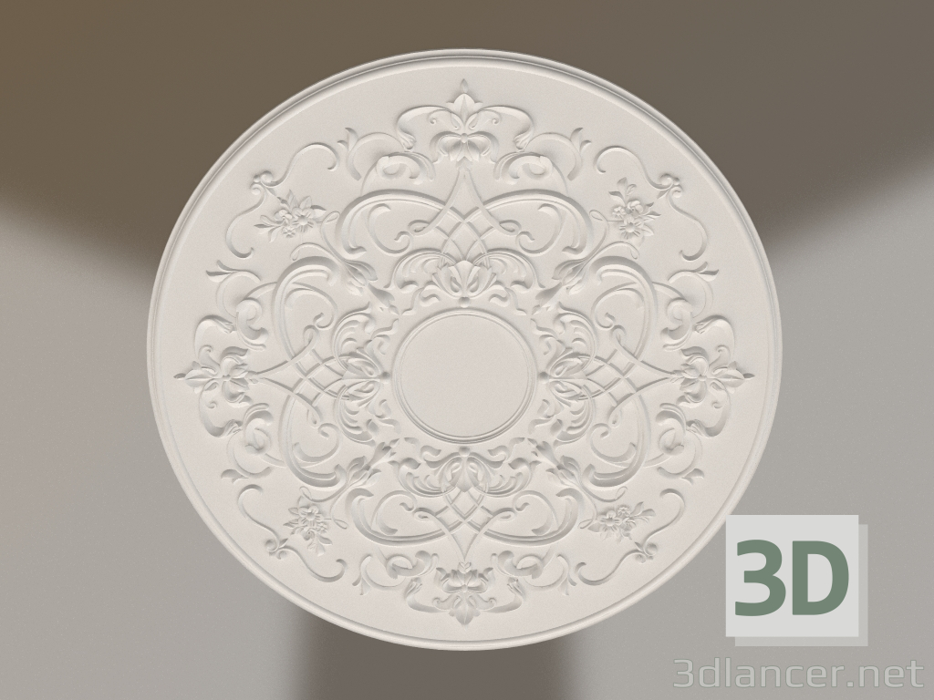 modello 3D Presa da soffitto in gesso RP 042 P=983 - anteprima