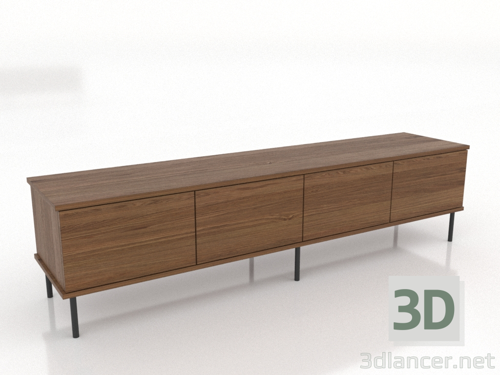 3d модель Тумба ТВ 1800 мм (светлый орех) – превью 3d модель Тумба ТВ 1800 мм (светлый орех) – превью