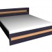 3d model Double bed 180x200 - preview