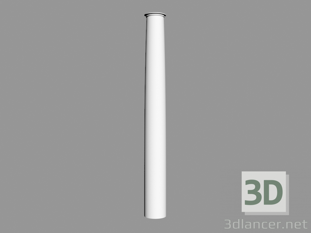 3d model Semicolumn K1101 (22 x 11 x 202 - Ø 22 cm) - preview