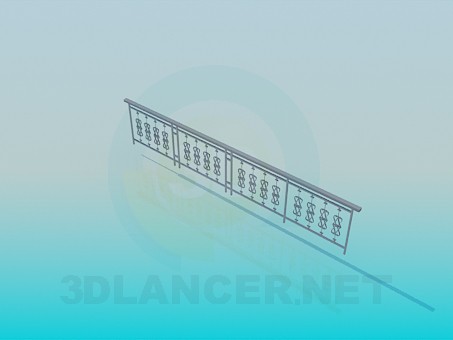 3d model Exterior railing - preview