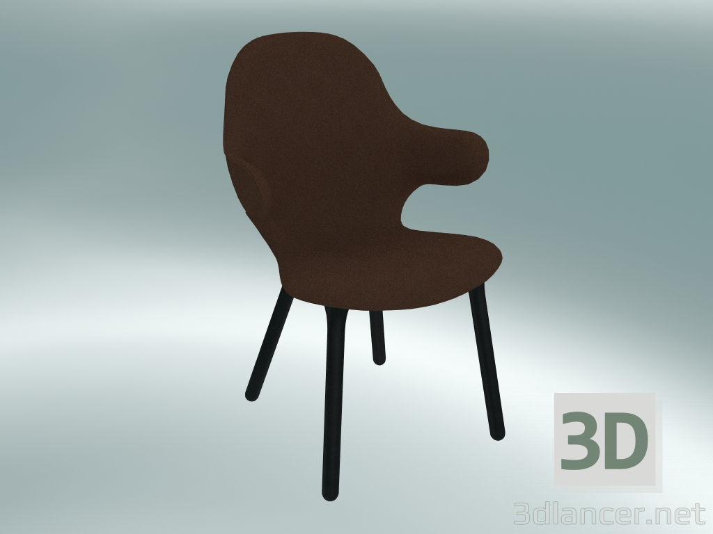 3D Modell Chair Catch (JH1, 59x58 H 88cm, Eiche schwarz gebeizt, Steelcut - 365) - Vorschau