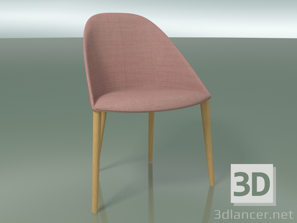 3D Modell Stuhl 2207 (4 Holzbeine, gepolstert, natürliche Eiche) - Vorschau