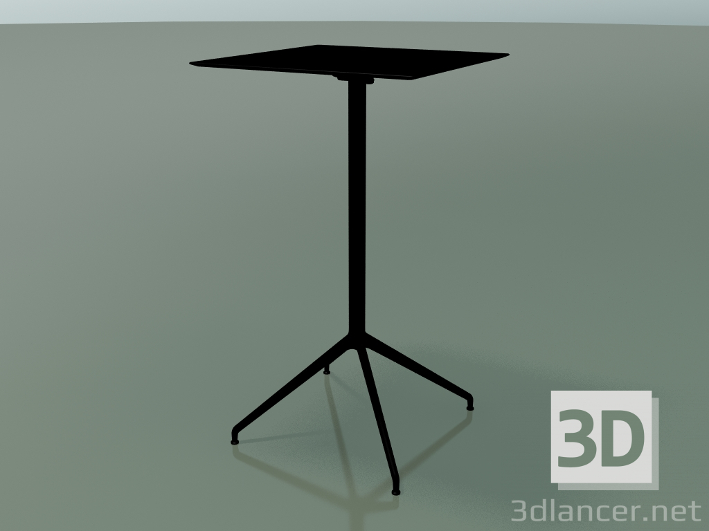 3d model Mesa cuadrada 5747 (H 103.5 - 59x59 cm, desplegada, negra, V39) - vista previa