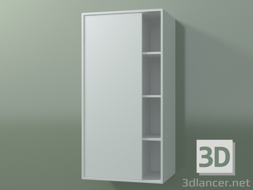 3D Modell Wandschrank mit 1 linken Tür (8CUCСDS01, Glacier White C01, L 48, P 36, H 96 cm) - Vorschau