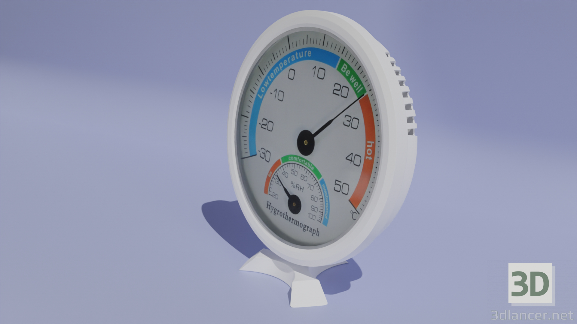 3d model Hydrometer model with thermometer - preview