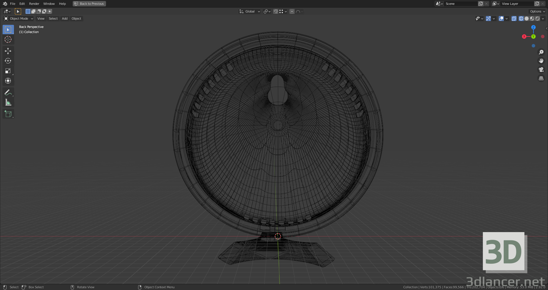 3d model Modelo de hidrómetro con termómetro - vista previa