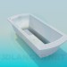 3d model Bath with rectangular bottom - preview