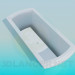 3d model Bath with rectangular bottom - preview