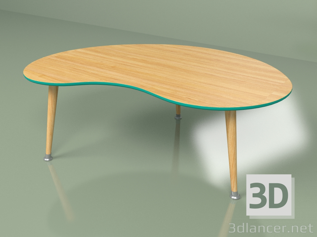 modèle 3D Table basse Placage de rein (turquoise) - preview