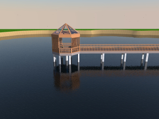 Modèle 3D "Tonnelle sur l'étang"