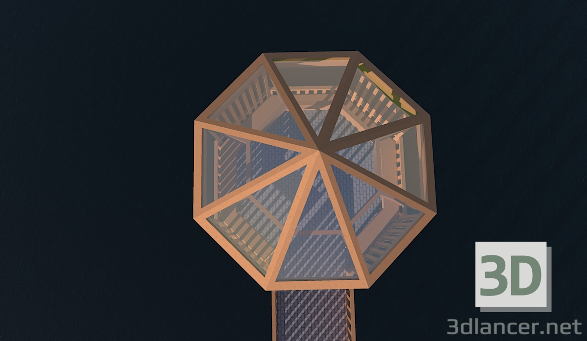 Modelo 3d Arbor na lagoa - preview