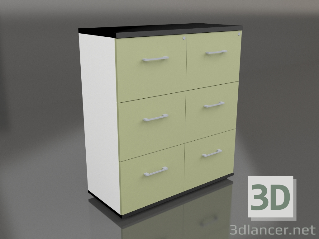 3d model Card file cabinet Standard A6F04 (1000x432x1129) - preview