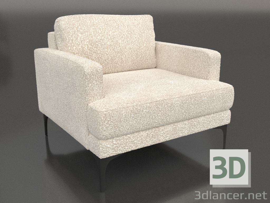 modello 3D Sedia Fisht (gambe in metallo) - anteprima