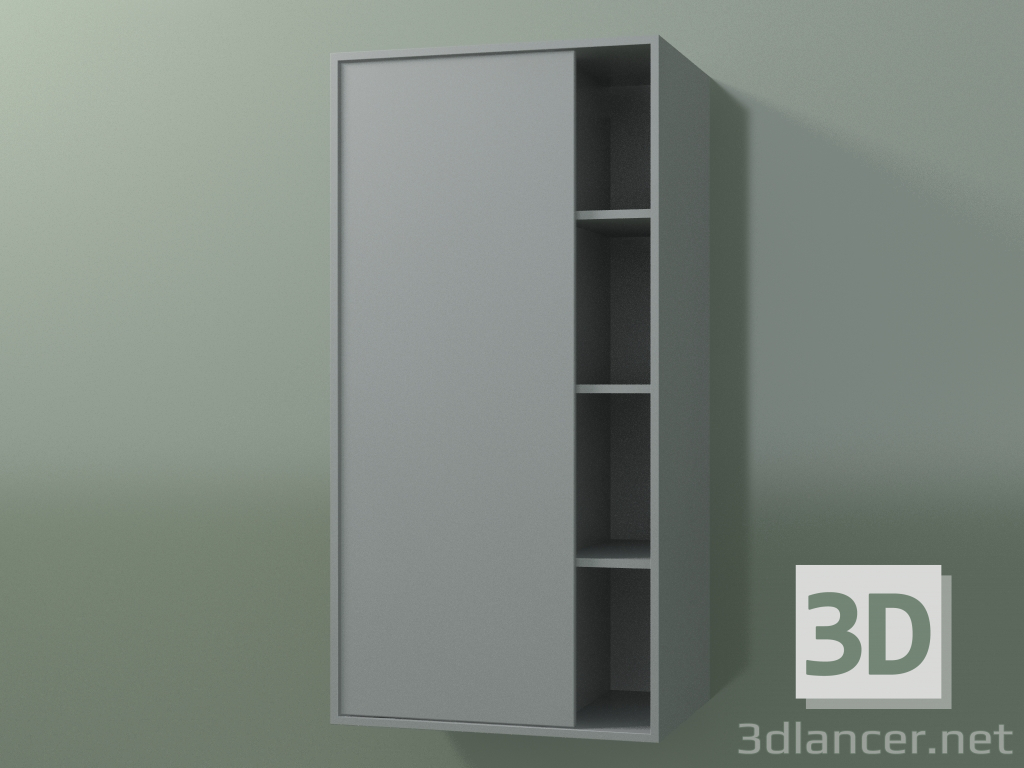 3d model Armario de pared con 1 puerta izquierda (8CUCСDS01, Silver Grey C35, L 48, P 36, H 96 cm) - vista previa