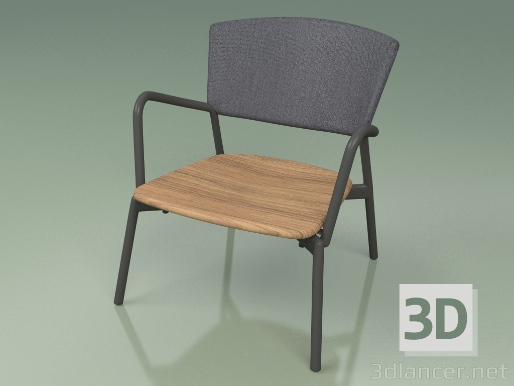 3d model Armchair 027 (Metal Smoke, Batyline Gray) - preview