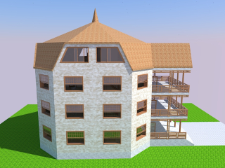 Modèle 3D "Une maison de trois étages"