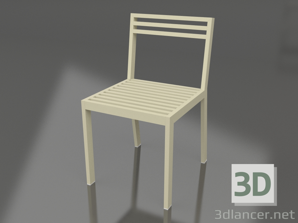 modèle 3D Chaise de salle à manger (Or) - preview