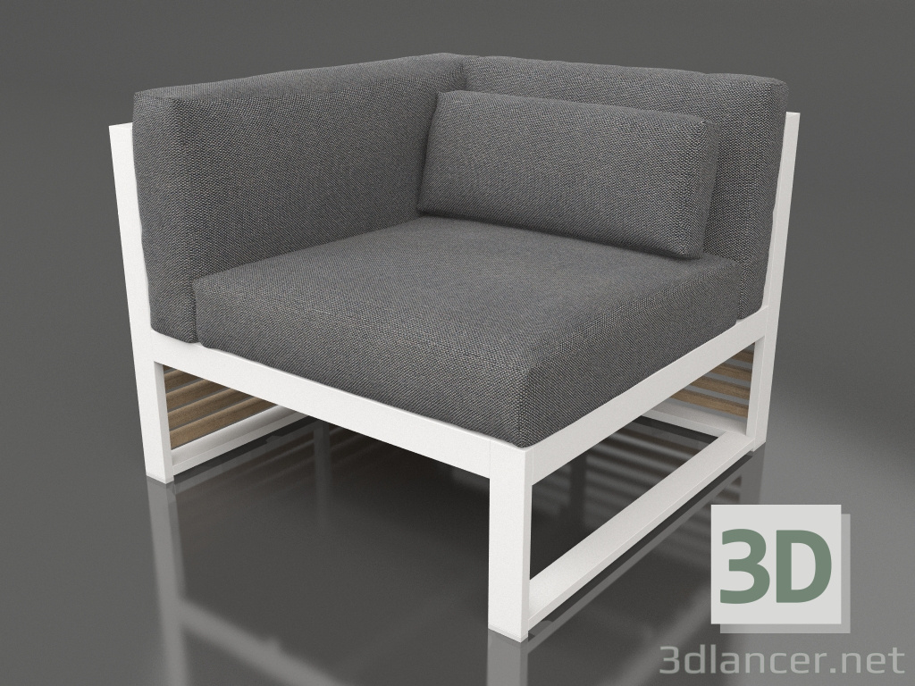 modello 3D Divano modulare, sezione 6 sinistra (Bianco) - anteprima