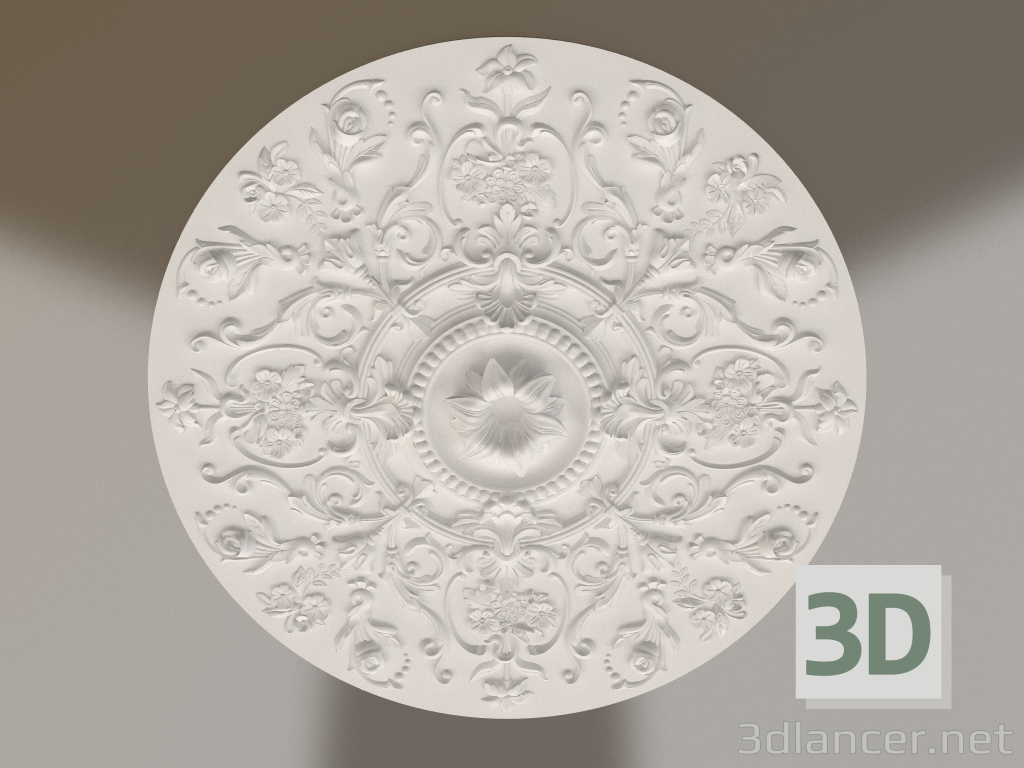 3d model Gypsum ceiling socket RP 044 D=800 - preview