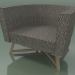 modèle 3D Fauteuil semi-circulaire (08, Rovere Sbiancato) - preview