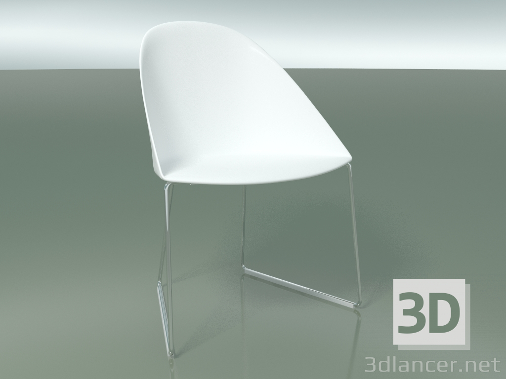 3d model Silla 2208 (sobre patines, CRO, polipropileno PC00001) - vista previa