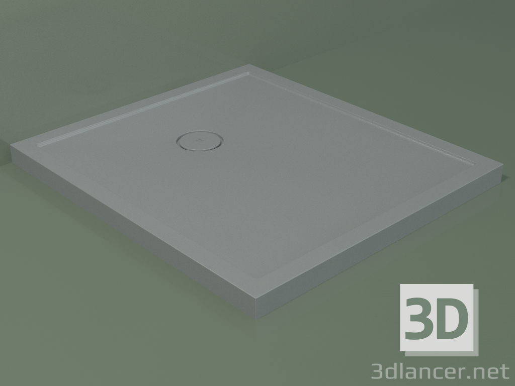 3d model Plato de ducha Medio (30UM0140, Silver Grey C35, 90x100 cm) - vista previa