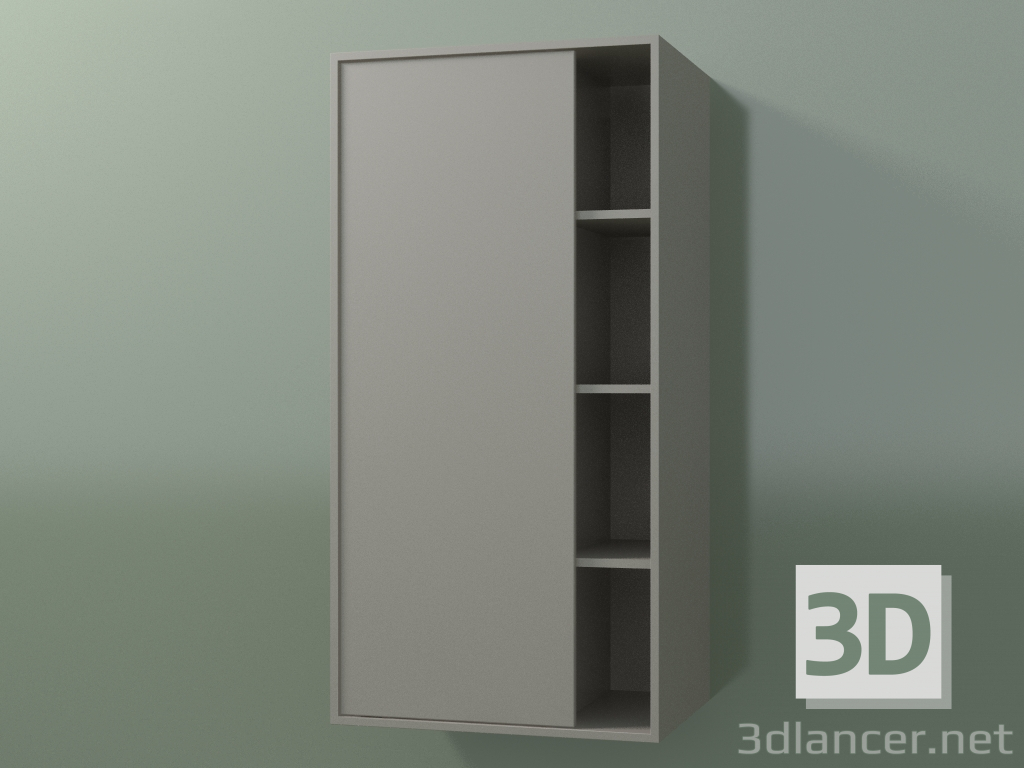 3d model Armario de pared con 1 puerta izquierda (8CUCСDS01, Clay C37, L 48, P 36, H 96 cm) - vista previa