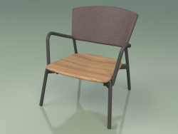 Fauteuil 027 (Métal Fumé, Batyline Marron)